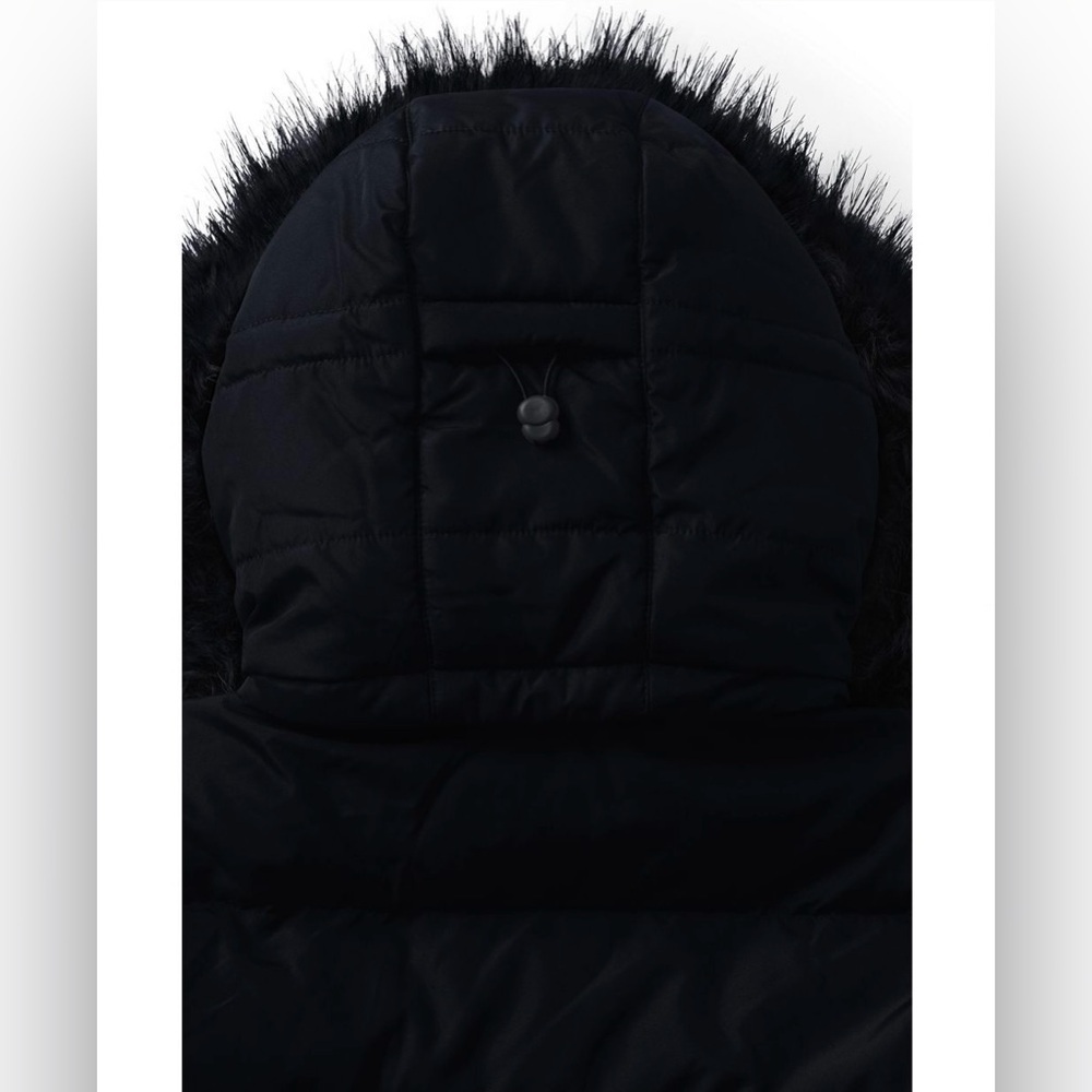 Lands’ End Women's 600 Down Winter Long Coat With Hood in Navy - Picture 6 of 8